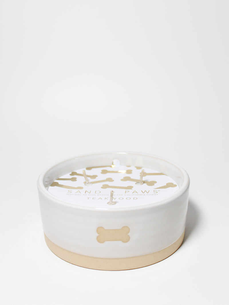 Sand + Paws Teakwood 12 oz scented candle