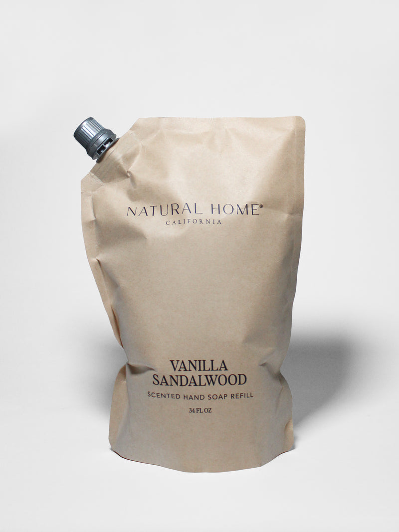 Vanilla Sandalwood Natural Home 34 oz Liquid Hand Soap Refill Bag