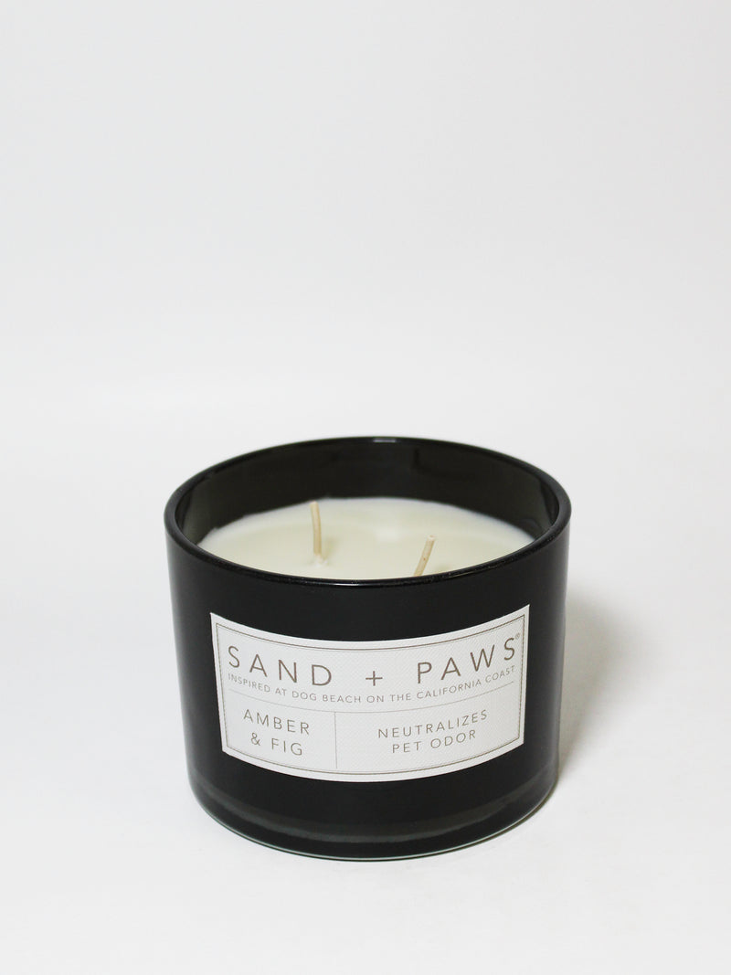 Sand + Paws Amber & Fig 12 oz scented candle