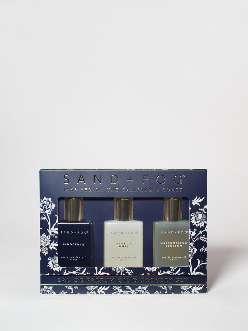 Exploratory Perfume Oil Rollerball Set - Navy Bloom Collection – Sand + Fog