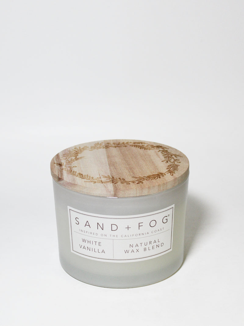 White Vanilla 12 oz scented candle